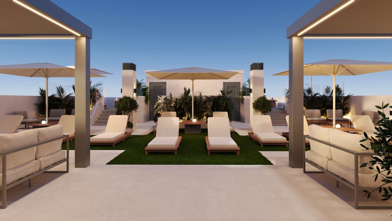 Современные апартаменты, бассейн и сад, Сан-Мигель-де-Салинас