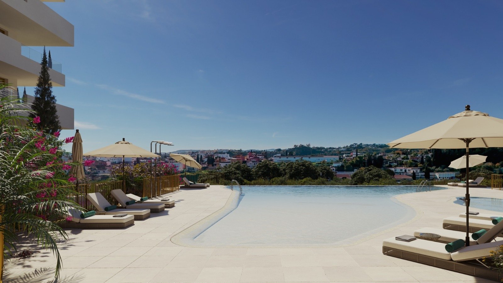 Современные апартаменты в Фуэнхироле, в 2 км от моря, с бассейном и тренажерным залом.