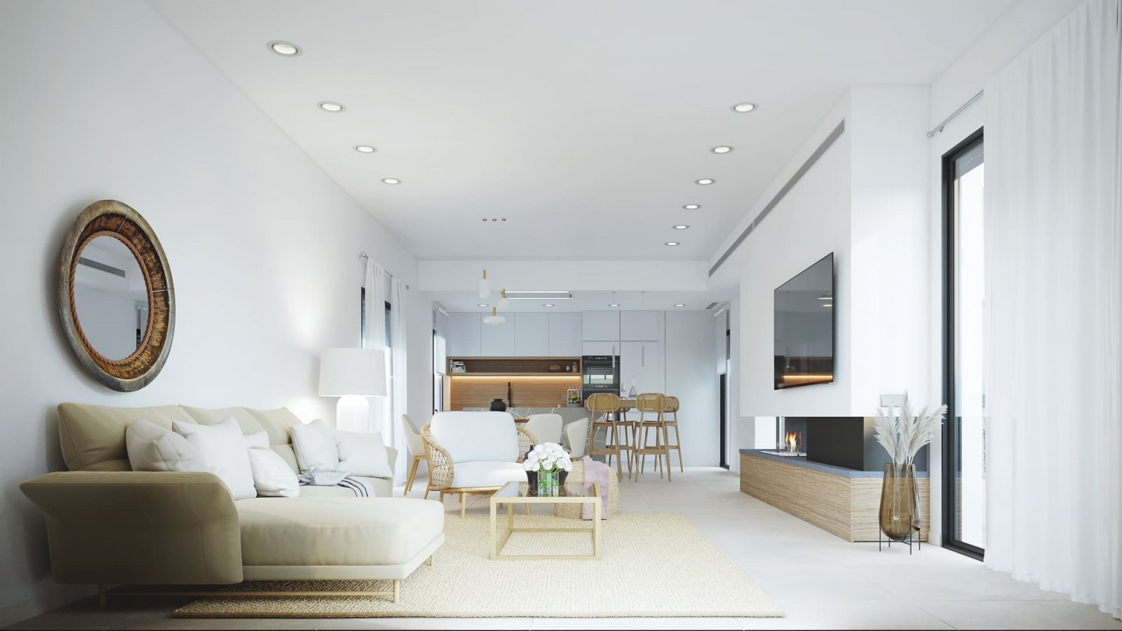 Современные семейные дома, частный бассейн, 6 км от аэропорта, Мурсия.