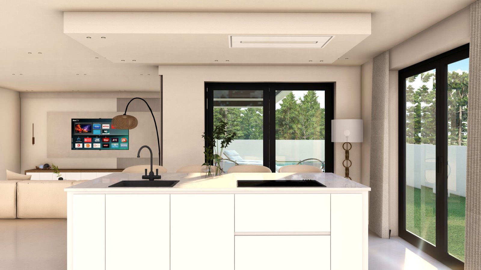 Эксклюзивные семейные виллы, частные бассейны и вид на море, Финестрат.