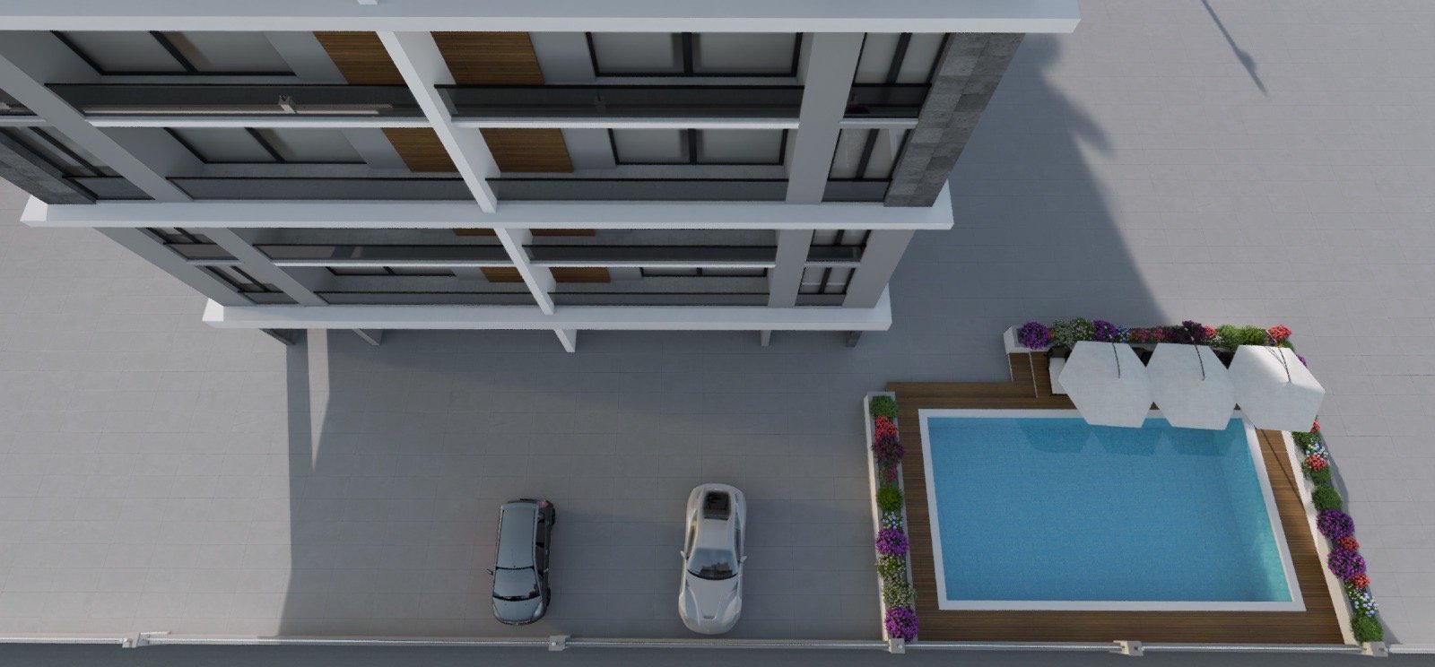 Квартира 1+1 200 метров от моря, вид на море и горы,  рассрочка после ключей