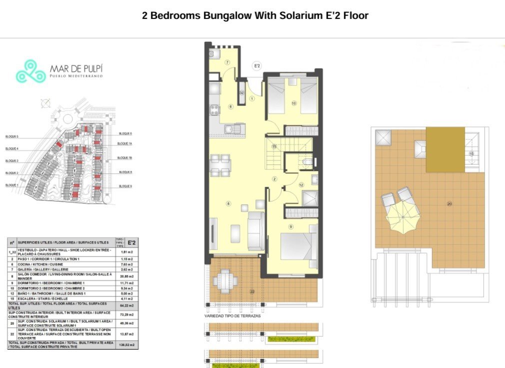 Современные апартаменты с большой террасой в нескольких шагах от пляжа, Мар-де-Пульпи.