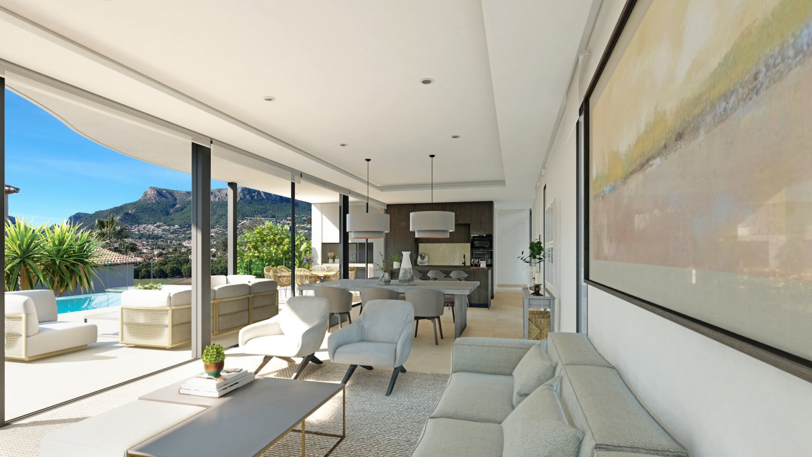 Эксклюзивные отдельно стоящие дома с бассейном, в 1,3 км от моря, Кальпе.