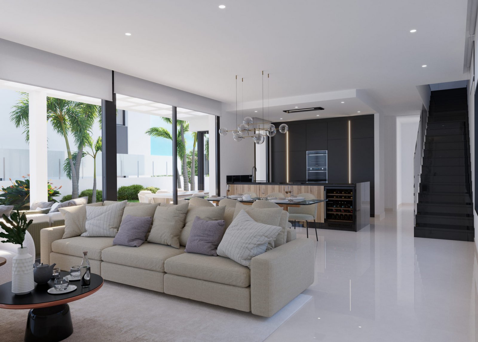 Эксклюзивные виллы в 3 км от моря с частными бассейнами, Финестрат.