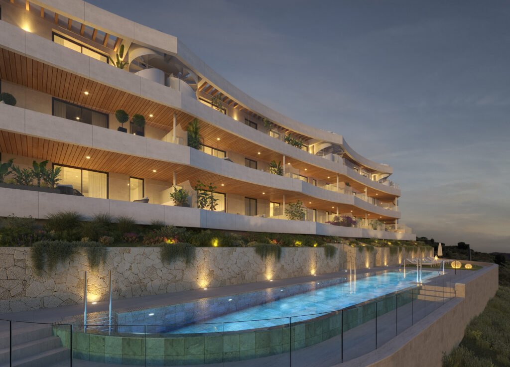 Эксклюзивные апартаменты у моря с террасой и бассейном, Ринкон-де-ла-Виктория.