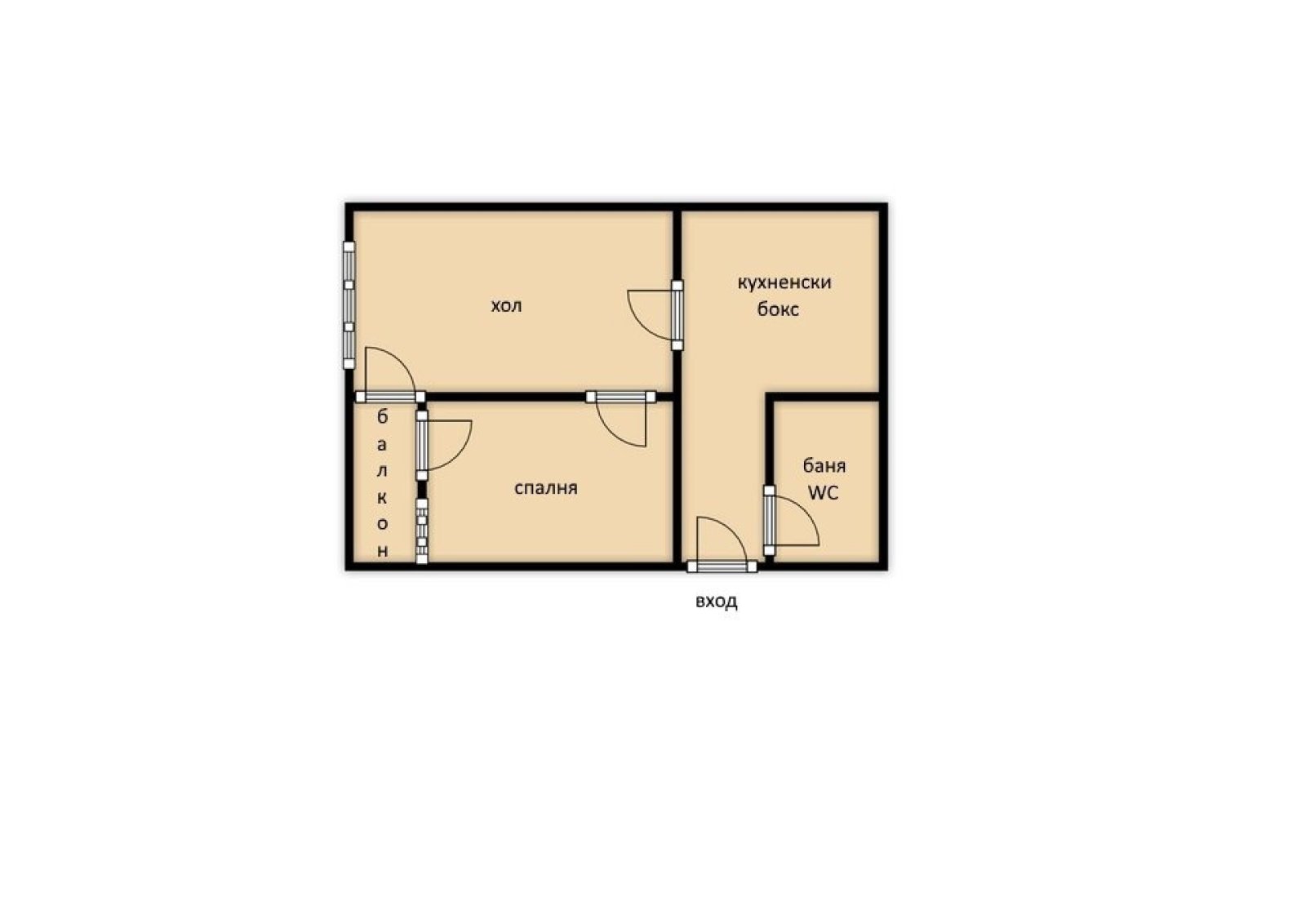 Уютная однокомнатная квартира в Изтоке, София | 50 м²
