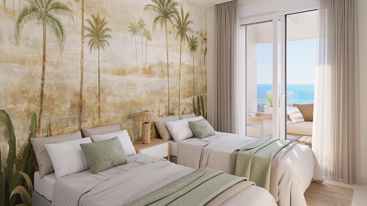 Современные апартаменты с видом на море, Бенальмадена