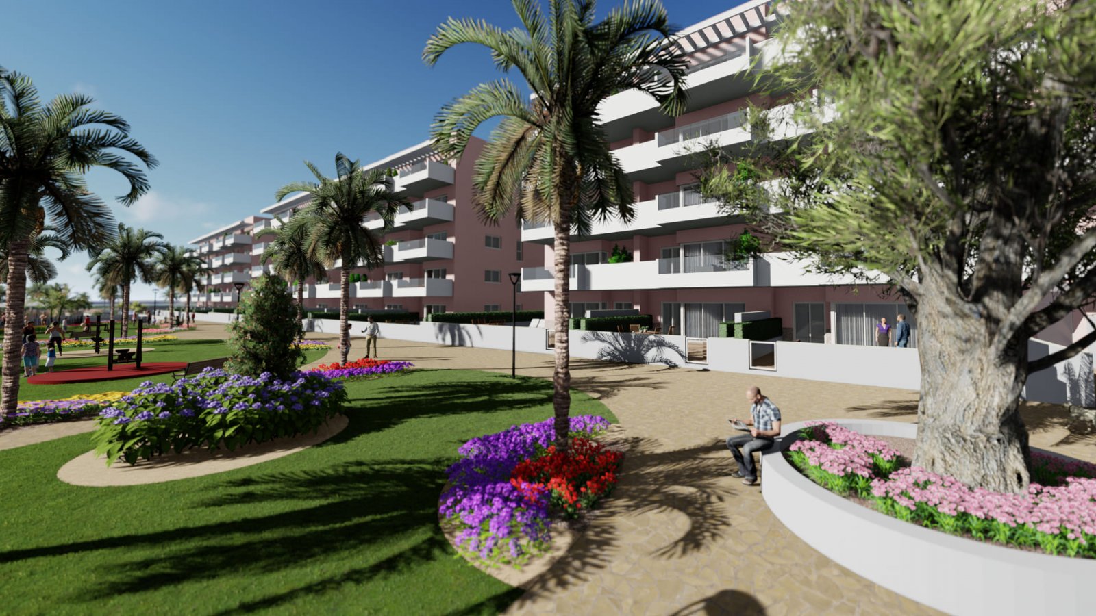 Guardamar del Segura, Alicante: Современные апартаменты в Гуардамар-дель-Сегура, в 3 км от моря, с общим бассейном. 