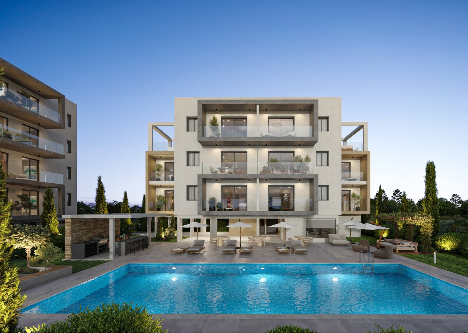 Квартиры Riverside Residences с 1, 2 и 3 спальнями | Апартаменты в Universal, Пафос