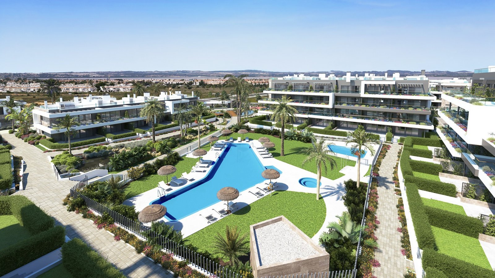 Элегантный семейный дом у лагун – 3 спальни, 3 ванные комнаты, сад и солярий, Торревьеха, Аликанте