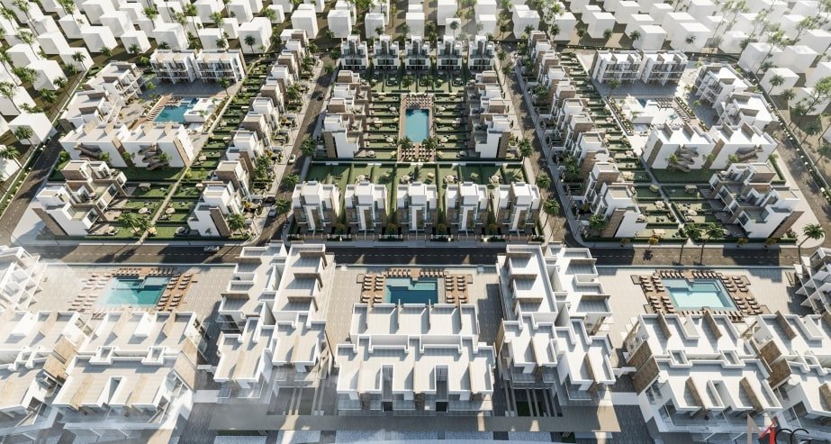 Двухкомнатная квартира в рассрочку в жилом комплексе Long Beach Residence в Хургаде.