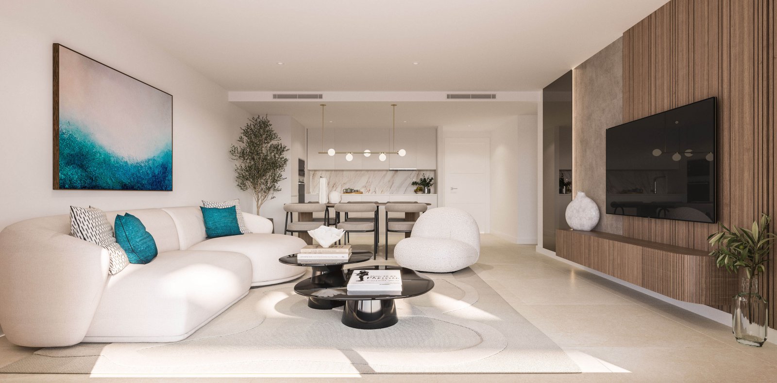Современные апартаменты у моря, бассейн и тренажерный зал, Эстепона.
