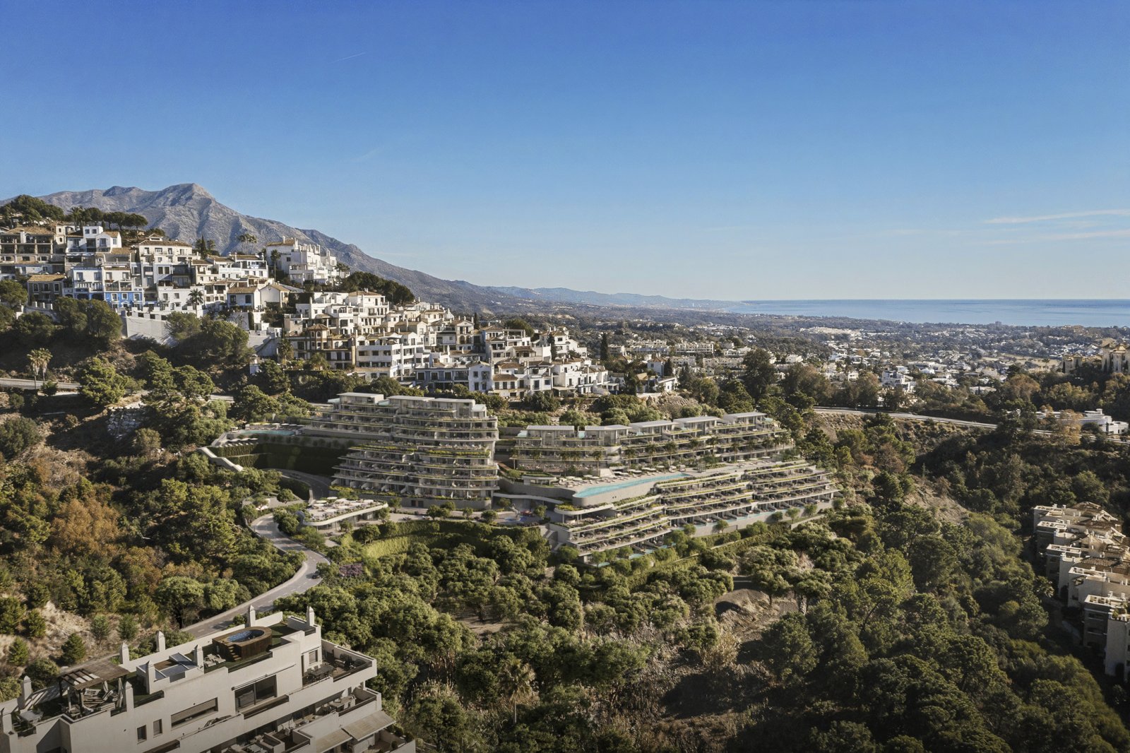 Апартаменты Azurean Marbella Premium с видом на море и услугами отеля Hyatt, Бенахавис, Испания.