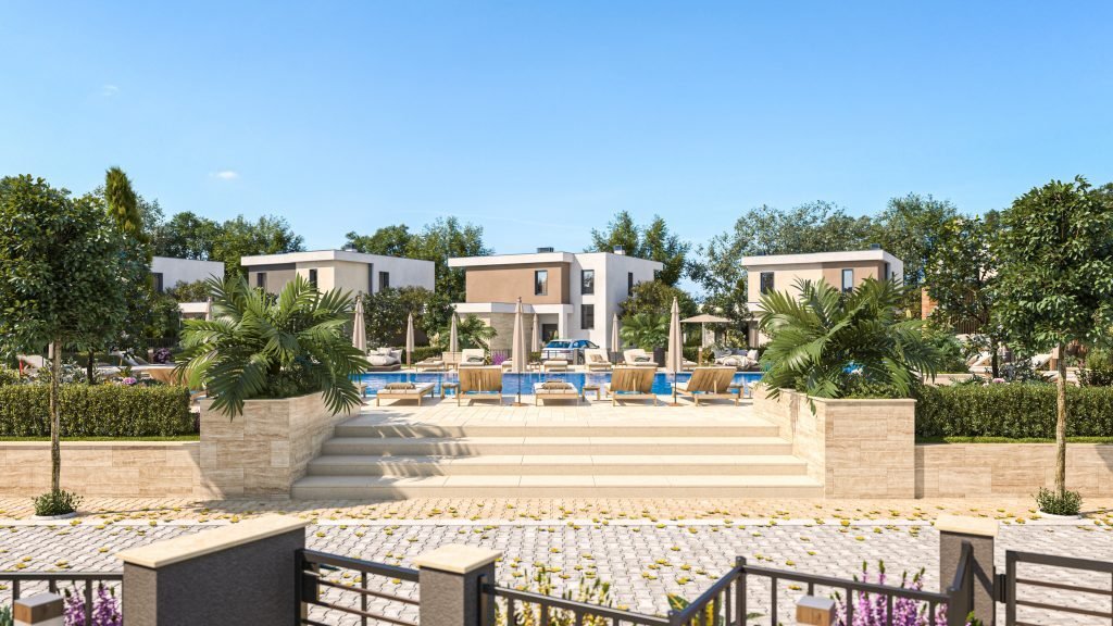 Люксовый дом в комплексе Victoria Paradise - мечта среди прекрасных виноградников с широким видом на море.