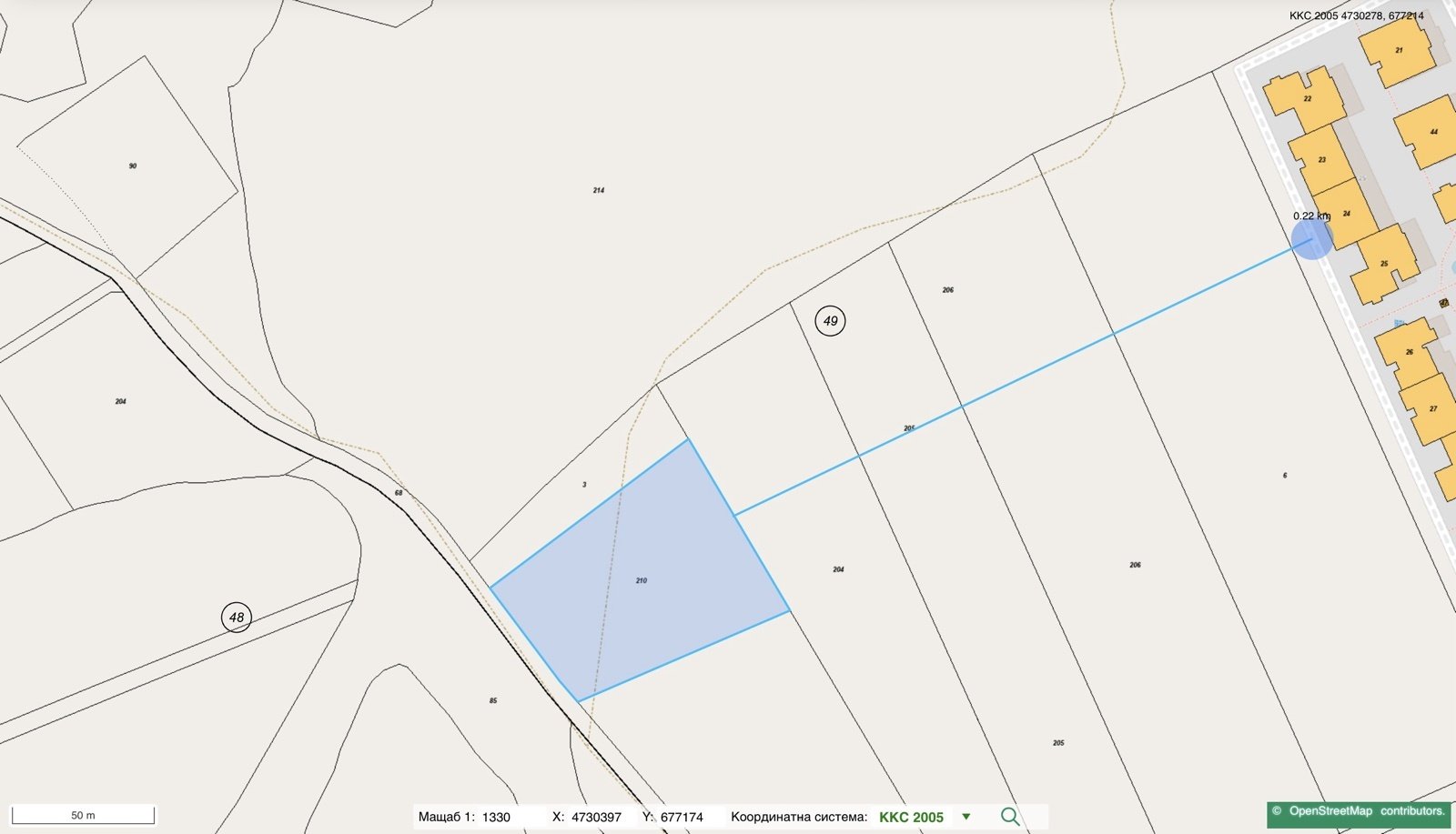 Долгосрочные инвестиции: участок в деревне Танкoво – 220 м до жилого комплекса Sunny Day 6