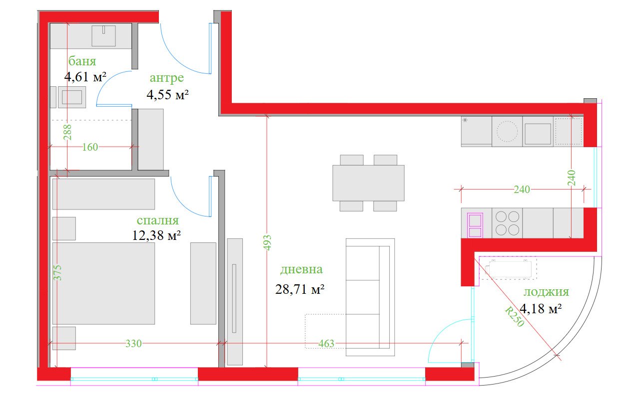 Квартира 1+1 в жилом комплексе Варна Сити