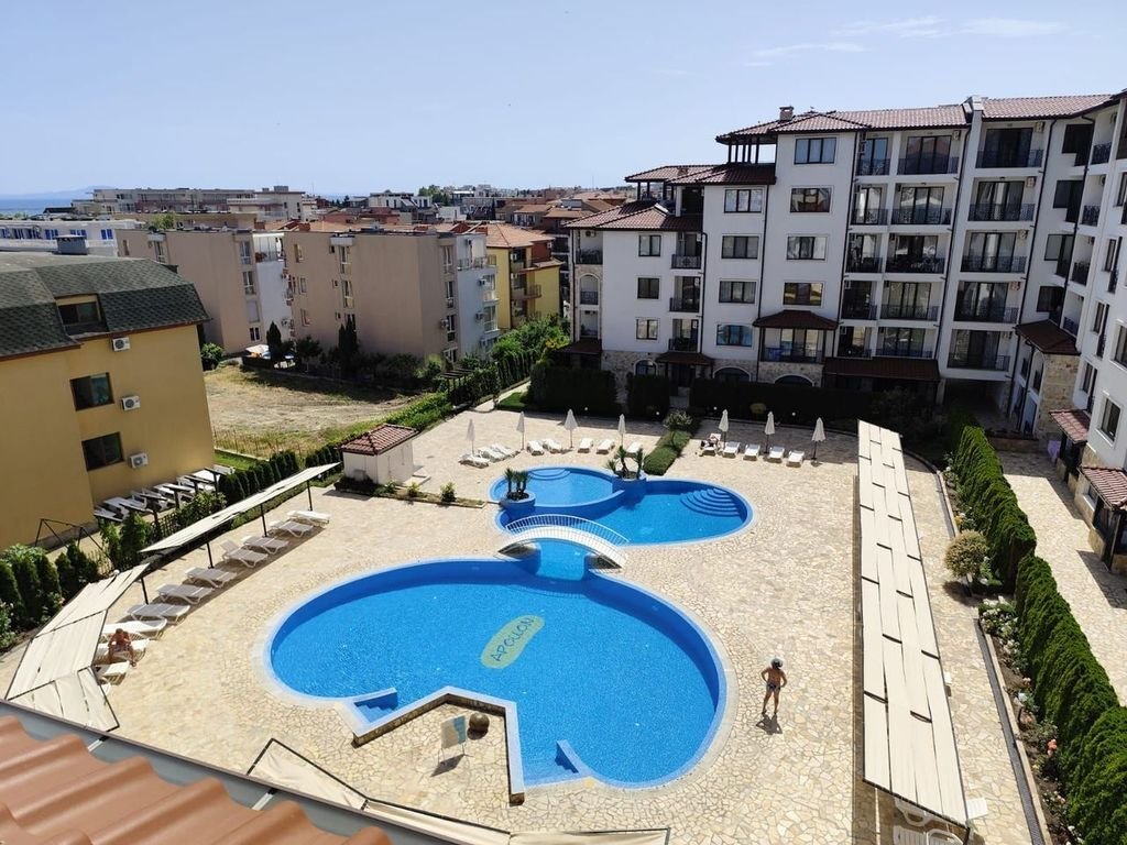 Ravda: 2-комнатная квартира с видом на море в Апполон, Несебр, Равда, Болгария 